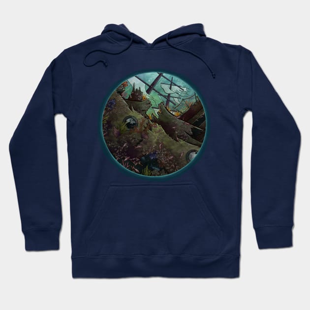 Shipwrecked Hoodie by TaylorRoseMakesArt